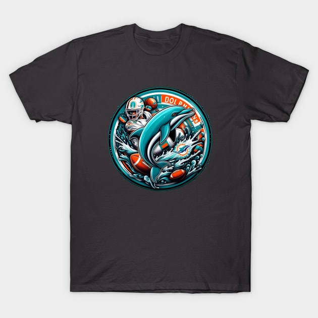 Miami Dolphins Winners Zone T-Shirt by TeeVee